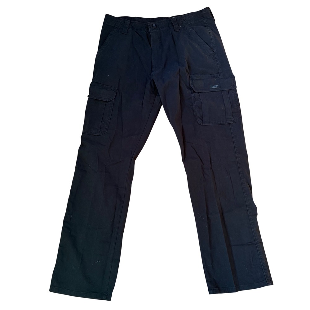 NWT Wrangler Five Star Heritage Relaxed Fit Cargo Pants Black Flex 34x32